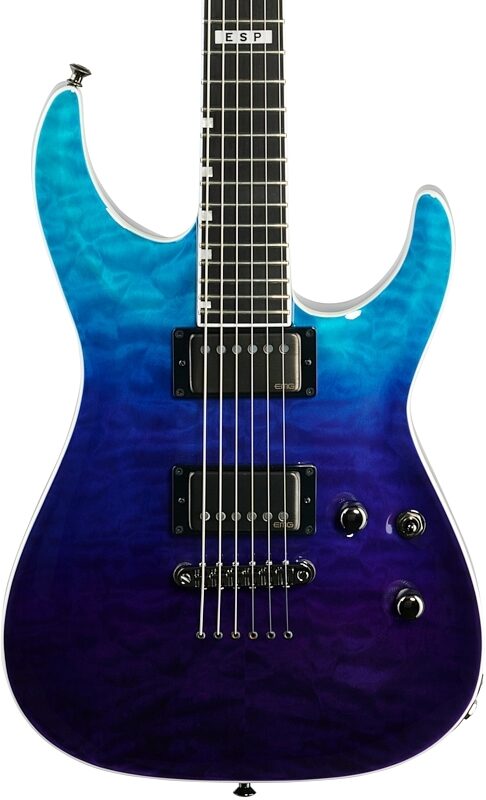 ESP EII Horizon NTII Electric Guitar (with Case), Blue Purple Gradation, Serial Number ES8620203, Body Straight Front
