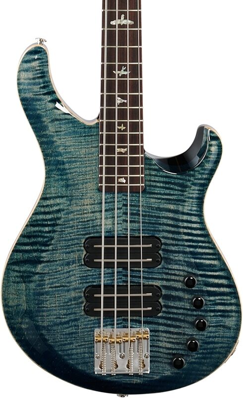 PRS Paul Reed Smith Grainger Electric Bass (with Case), Faded Whale Blue, Serial Number 0320971, Body Straight Front