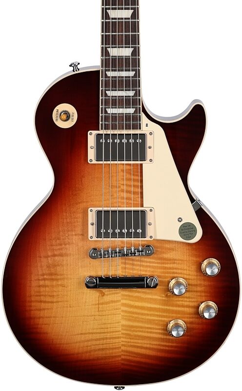 Gibson Exclusive '60s Les Paul Standard AAA Flame Top Electric Guitar (with Case), Bourbon Burst, Serial Number 230510006, Body Straight Front