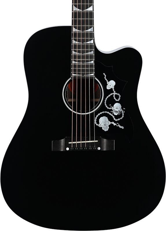 Gibson Limited Edition Dave Mustaine Songwriter Signed Acoustic-Electric Guitar, Ebony, Serial Number 20592092, Body Straight Front