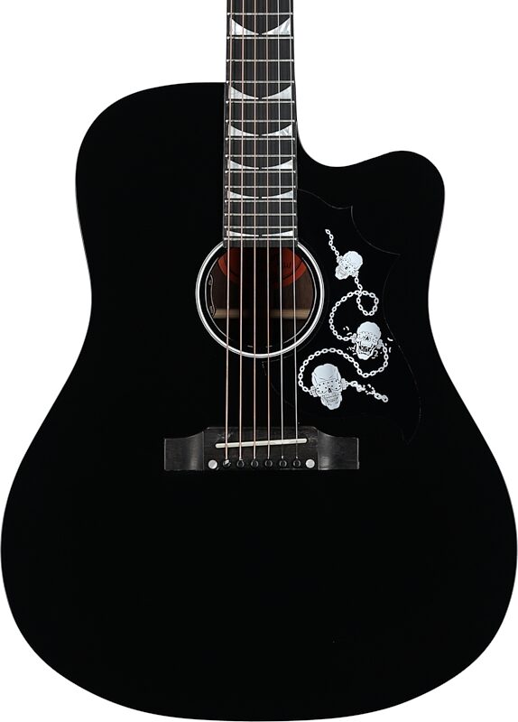 Gibson Limited Edition Dave Mustaine Songwriter Signed Acoustic-Electric Guitar, Ebony, Serial Number 20592090, Body Straight Front