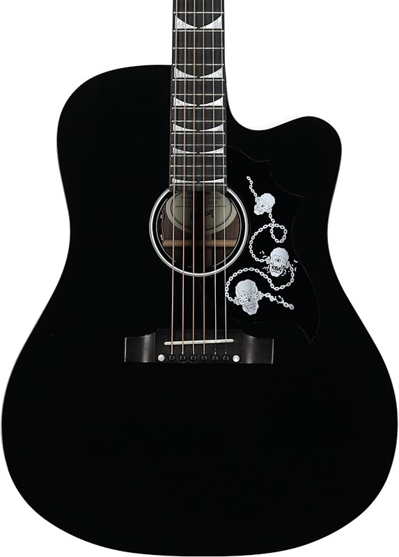 Gibson Dave Mustaine Songwriter Acoustic Electric Guitar (with Case), Ebony, Serial Number 21542020, Body Straight Front