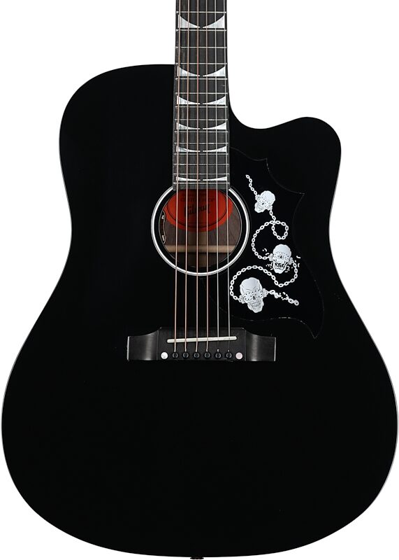 Gibson Dave Mustaine Songwriter Acoustic Electric Guitar (with Case), Ebony, Serial Number 21572090, Body Straight Front