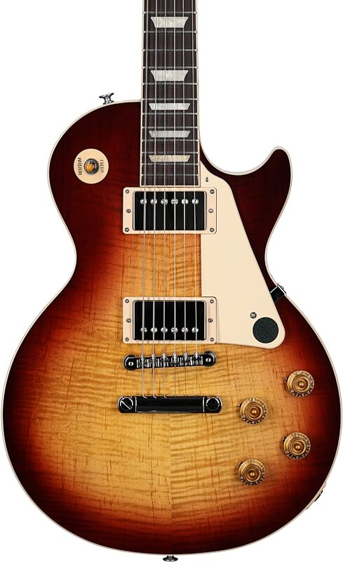 Gibson Les Paul Standard '50s AAA Top Electric Guitar (with Case), Bourbon Burst, Serial Number 214520168, Body Straight Front
