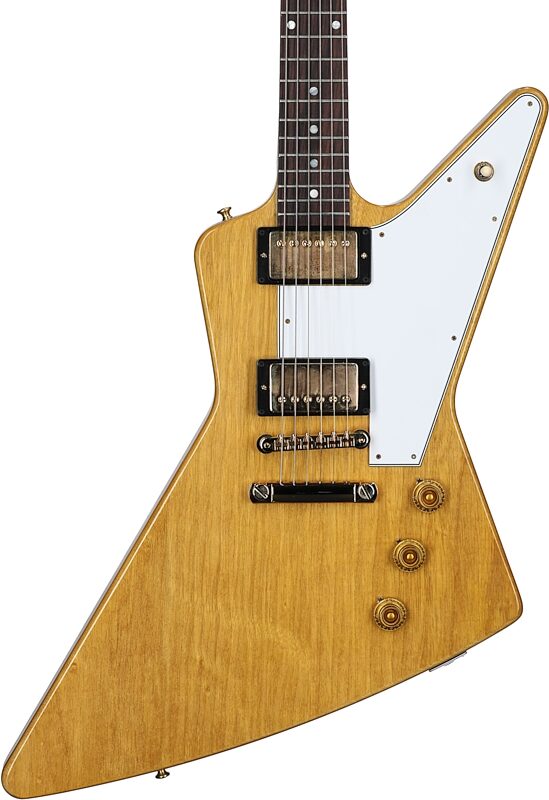 Gibson Custom 1958 Korina Explorer Electric Guitar (with Case), White Pickguard, Serial Number 82827, Body Straight Front
