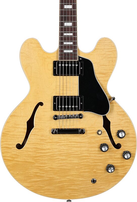 Gibson ES-335 Figured Electric Guitar (with Case), Antique Natural, 18-Pay-Eligible, Serial Number 222320291, Body Straight Front