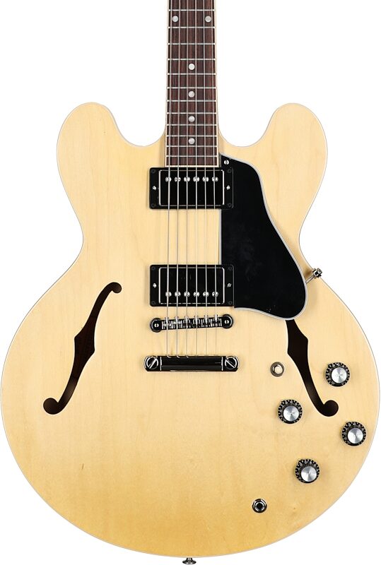 Gibson ES-335 Dot Satin Electric Guitar (with Case), Vintage Natural, Serial Number 230020394, Body Straight Front