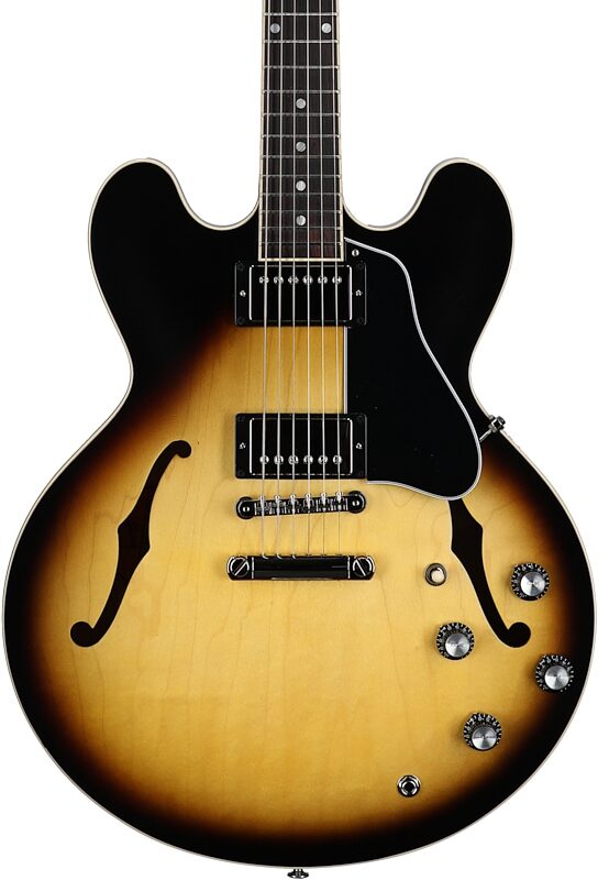 Gibson ES-335 Dot Satin Electric Guitar (with Case), Vintage Burst, Serial Number 230420307, Body Straight Front