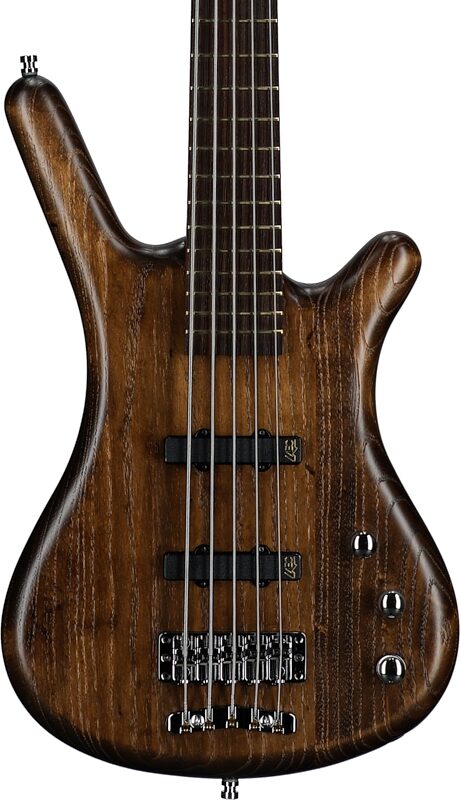 Warwick GPS Corvette Standard 5 Electric Bass, 5-String (with Gig Bag), Antique Tobacco, Serial Number GPS A 010922-23, Body Straight Front