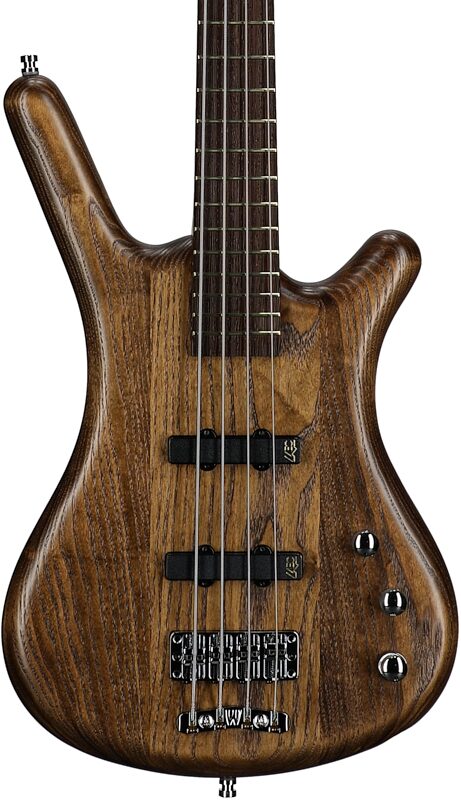 Warwick GPS Corvette Standard Electric Bass (with Gig Bag), Antique Tobacco, Serial Number GPS A 010897-23, Body Straight Front