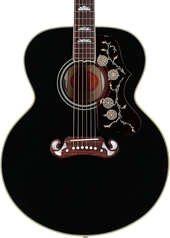 Gibson Elvis Presley SJ-200 Jumbo Acoustic-Electric Guitar (with Case), Ebony, Serial Number 23492076, Body Straight Front
