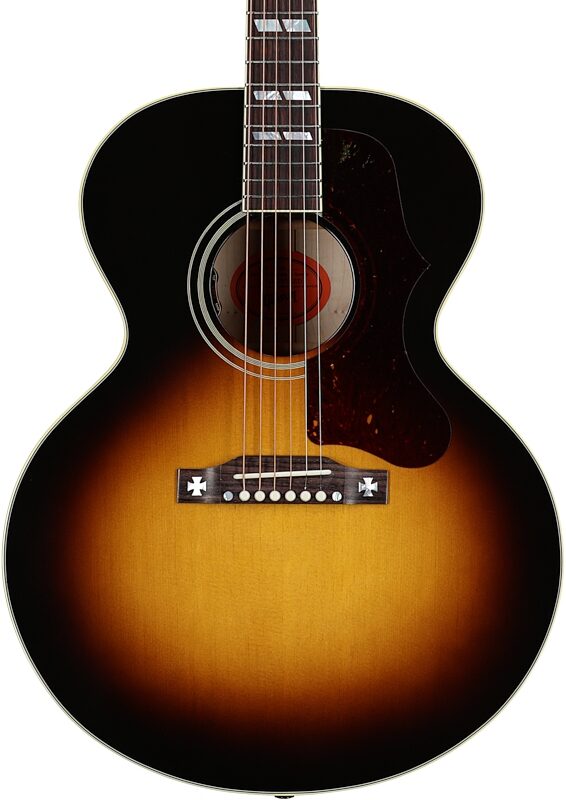 Gibson J-185 Original Acoustic-Electric Guitar (with Case), Vintage Sunburst, Serial Number 23552008, Body Straight Front