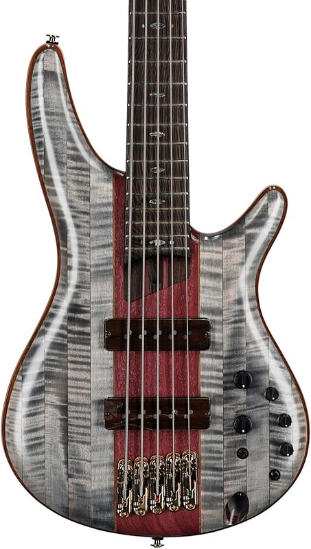 Ibanez SR5CMDX Premium Bass, 5-String (with Gig Bag), Black Ice Low Gloss, Serial Number 211P01220908606, Body Straight Front
