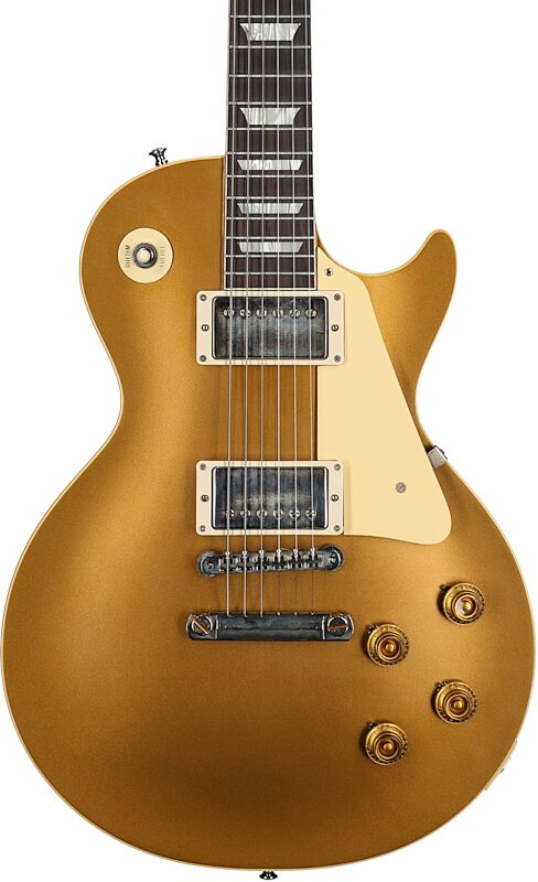 Gibson Custom 57 Les Paul Standard Goldtop VOS Electric Guitar (with Case), Gold Top, Serial Number 73719, Body Straight Front