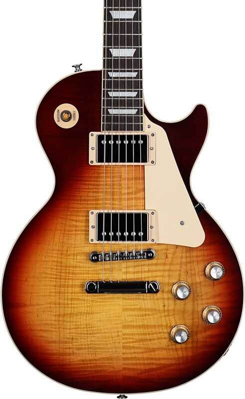 Gibson Exclusive '60s Les Paul Standard AAA Flame Top Electric Guitar (with Case), Bourbon Burst, Serial Number 210930370, Body Straight Front