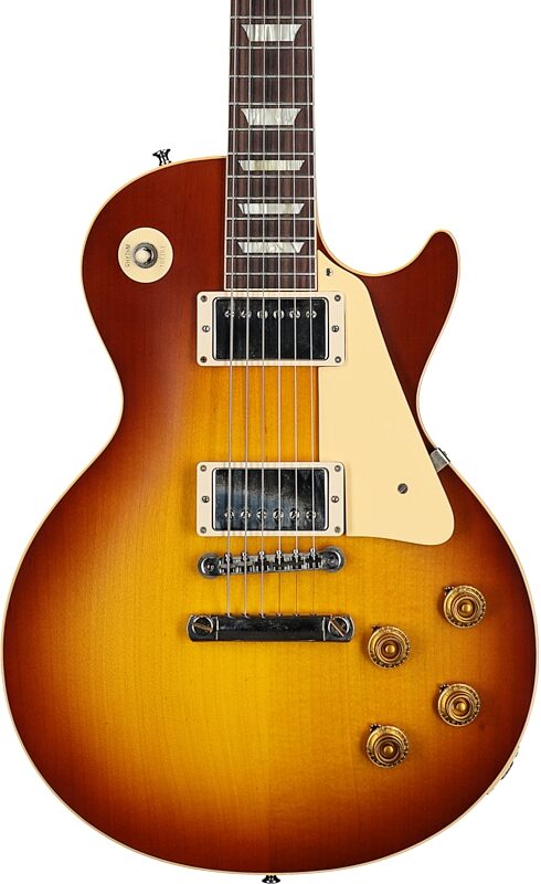 Gibson Custom 1958 Les Paul Standard Reissue Electric Guitar (with Case), Iced Tea Burst, Serial Number 83652, Body Straight Front