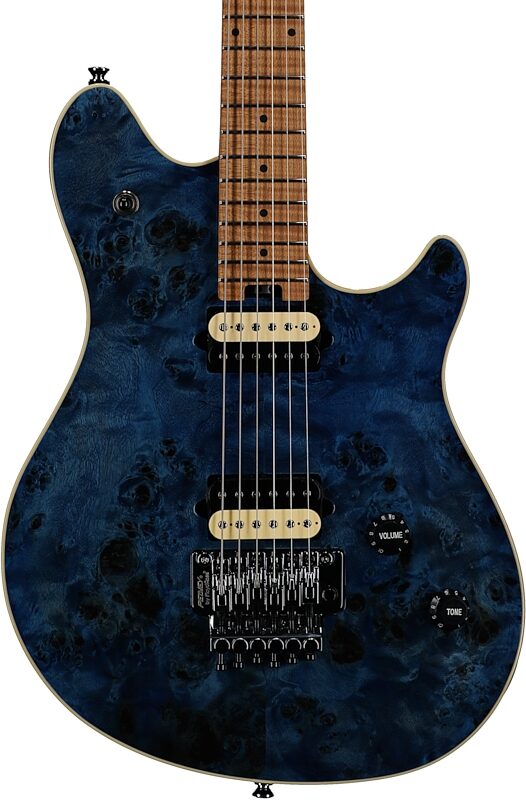 Peavey HP 2 Electric Guitar (with Case), Transparent Blue, Serial Number 0ARCDA00909, Body Straight Front