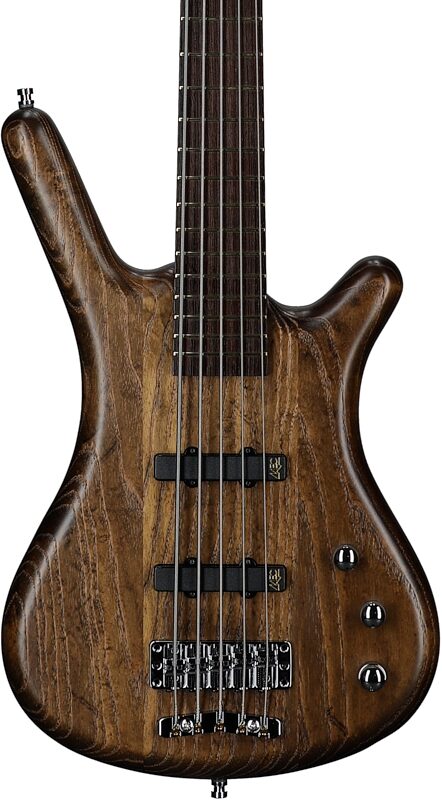 Warwick GPS Corvette Standard 5 Electric Bass, 5-String (with Gig Bag), Antique Tobacco, Serial Number GPS C 011339-23, Body Straight Front