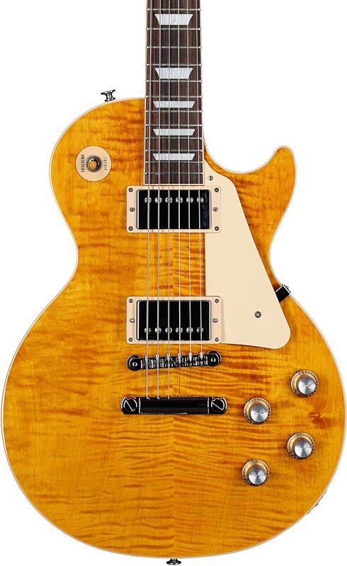 Gibson Les Paul Standard 60s Custom Color Electric Guitar, Figured Top (with Case), Honey Amber, Serial Number 219130262, Body Straight Front