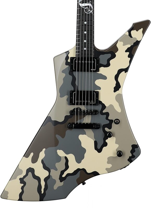ESP James Hetfield Snakebyte Electric Guitar (with Case), Kuiu Camo, Serial Number E7140232, Body Straight Front