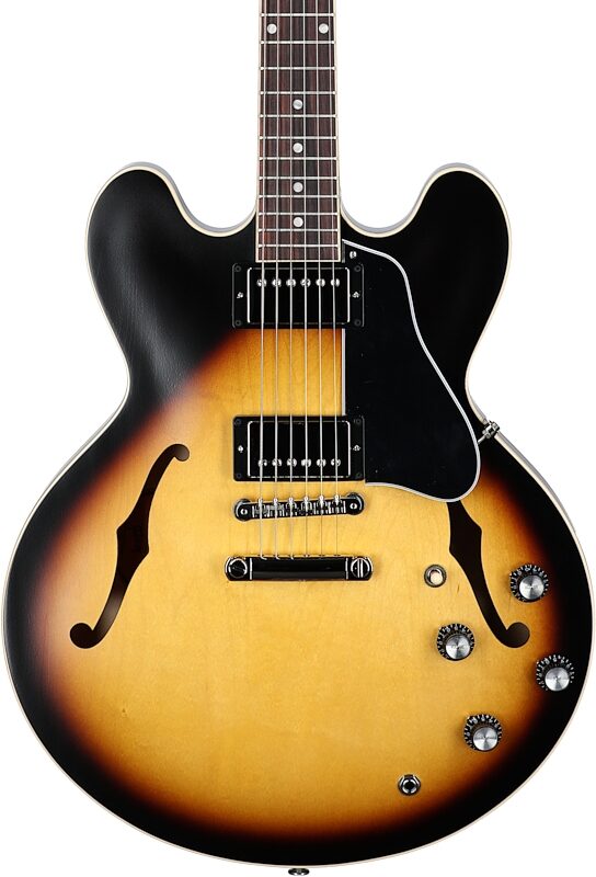 Gibson ES-335 Dot Satin Electric Guitar (with Case), Vintage Burst, Serial Number 226330003, Body Straight Front