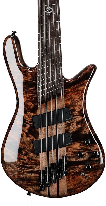 Spector NS Dimension Multi-Scale 5-String Bass Guitar (with Bag), Super Faded Black, Serial Number 21W231694, Body Straight Front