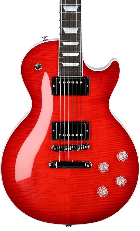 Gibson Les Paul Modern Figured AAA Electric Guitar (with Case), Cherry Burst, Serial Number 221330133, Body Straight Front