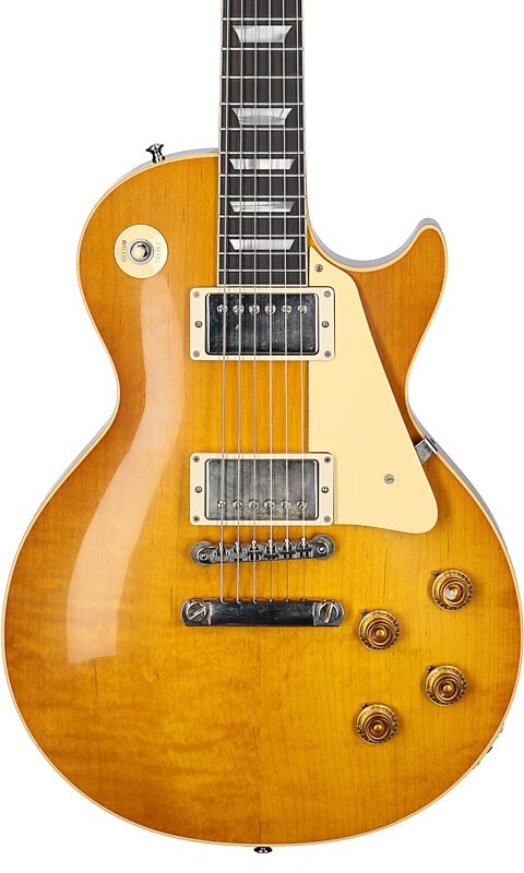 Gibson Custom 1958 Les Paul Standard Reissue Electric Guitar (with Case), Lemon Burst, Serial Number 831470, Body Straight Front