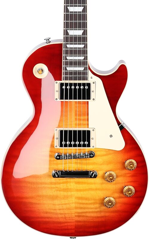 Gibson Exclusive '50s Les Paul Standard AAA Flame Top Electric Guitar (with Case), Heritage Cherry Sunburst, Serial Number 225430053, Body Straight Front