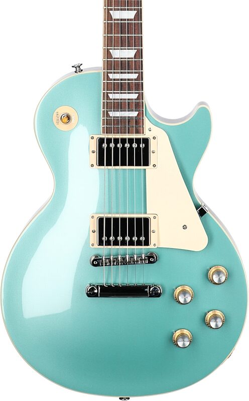 Gibson Les Paul Standard 50s Custom Color Electric Guitar, Plain Top (with Case), Inverness Green, Serial Number 222130110, Body Straight Front