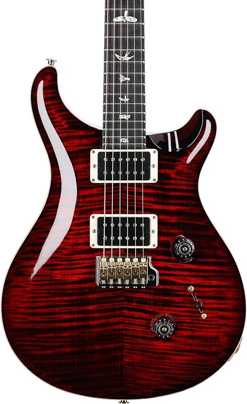 PRS Paul Reed Smith Custom 24 Pattern Thin 10-Top Electric Guitar (with Case), Fire Red Burst, Serial Number 0372871, Body Straight Front