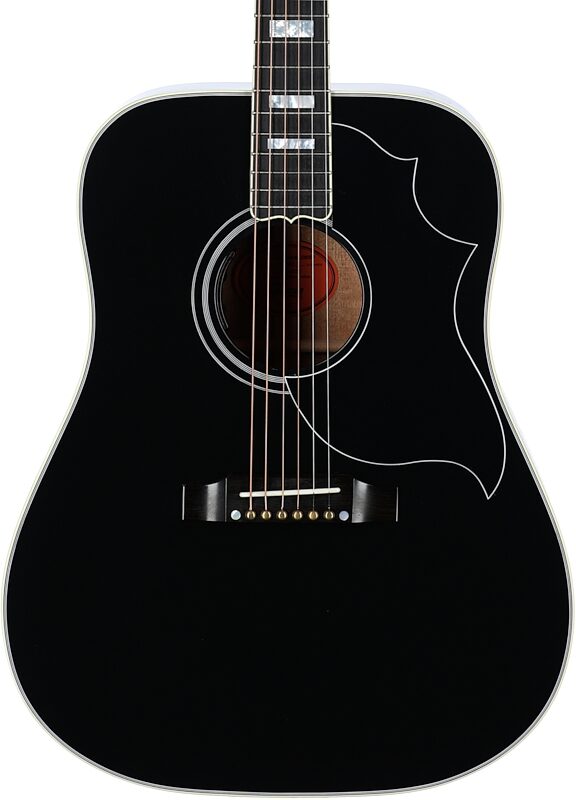 Gibson Hummingbird Custom Acoustic-Electric Guitar (with Case), Ebony, Serial Number 22783067, Body Straight Front