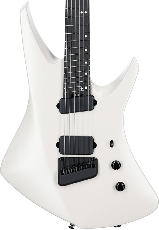 Ernie Ball Music Man Kaizen 6 Electric Guitar (with Case), Chalk White, Serial Number S09725, Body Straight Front