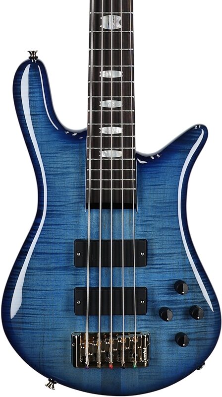 Spector Euro5 LT Electric Bass, 5-String (with Gig Bag), Blue Fade Gloss, Serial Number 21NB 20543, Body Straight Front