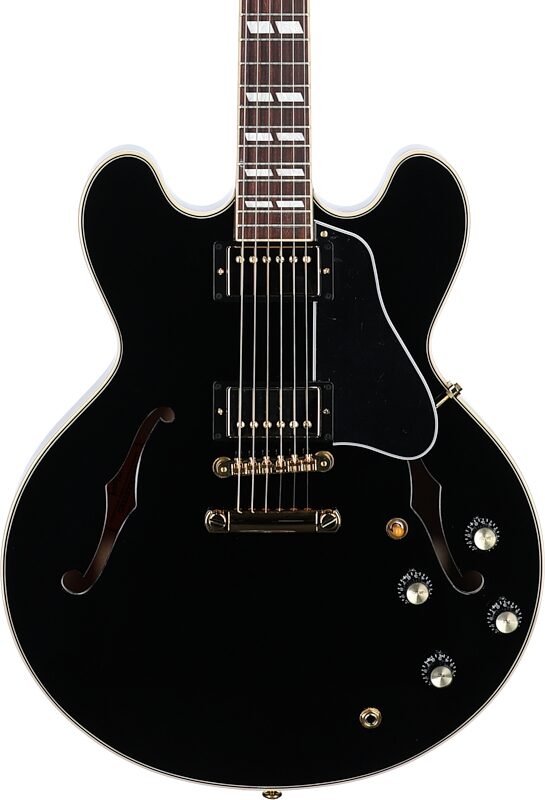Gibson Limited Edition ES-345 Electric Guitar (with Case), Ebony, Serial Number 208020264, Body Straight Front