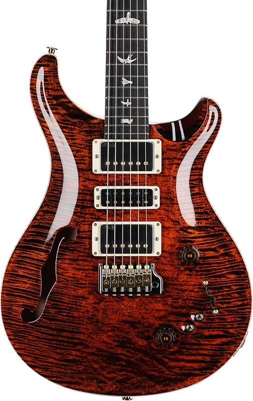 PRS Paul Reed Smith Special Semi-Hollow LTD 10-Top Electric Guitar (with Case), Orange Tiger, with Case, Serial Number 0371408, Body Straight Front