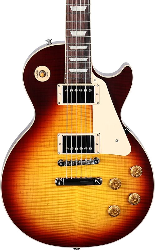 Gibson Les Paul Standard '50s AAA Top Electric Guitar (with Case), Bourbon Burst, Serial Number 214230152, Body Straight Front