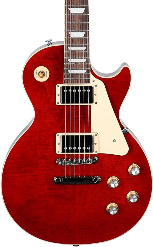 Gibson Les Paul Standard 60s Custom Color Electric Guitar, Figured Top (with Case), Cherry, Serial Number 223030203, Body Straight Front