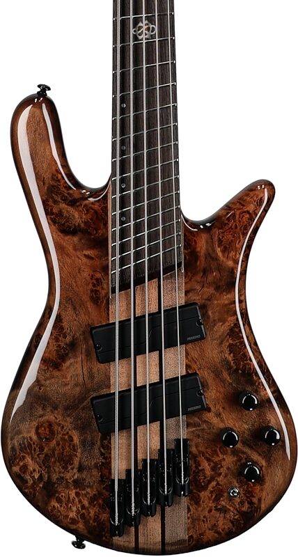 Spector NS Dimension Multi-Scale 5-String Bass Guitar (with Bag), Super Faded Black, Serial Number 21W231698, Body Straight Front