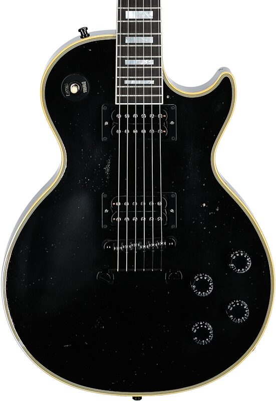 Gibson Custom Kirk Hammett 1989 Les Paul Custom Electric Guitar (with Case), Ebony, Serial Number KH 084, Body Straight Front