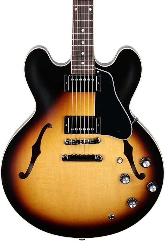 Gibson ES-335 Dot Satin Electric Guitar (with Case), Vintage Burst, Serial Number 235230008, Body Straight Front