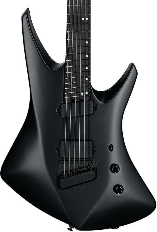 Ernie Ball Music Man Kaizen 6 Electric Guitar (with Case), Apollo Black, Serial Number S10241, Body Straight Front