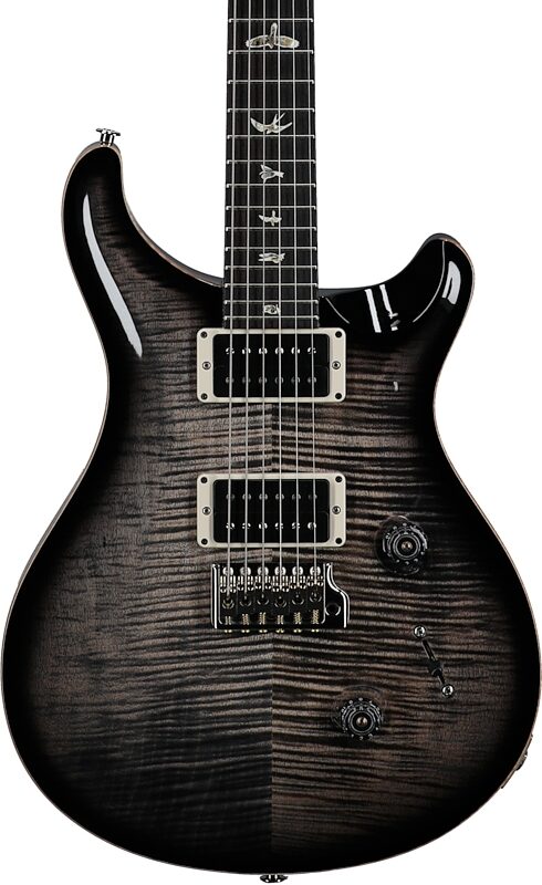 PRS Paul Reed Smith Custom 24 Gen III Electric Guitar (with Case), Charcoal Burst, Serial Number 0378056, Body Straight Front