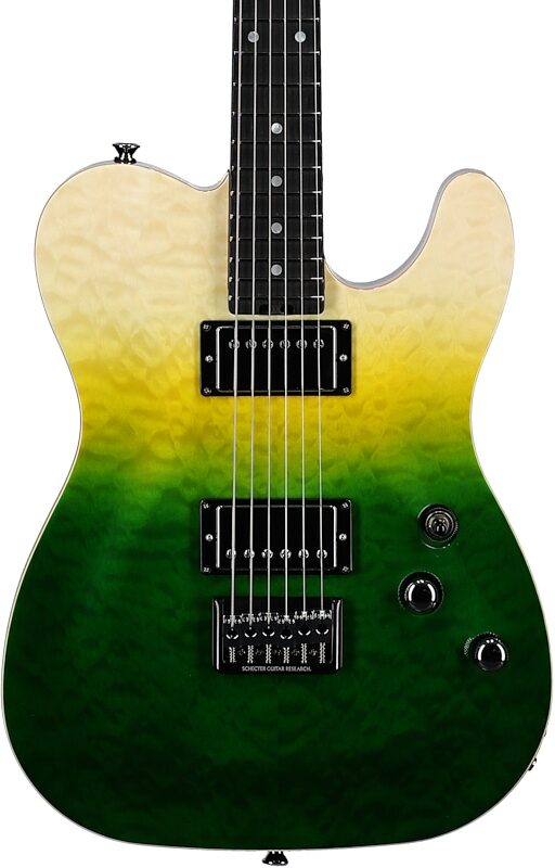 Schecter Japan PT Classic Electric Guitar (with Case), Caribbean Fade Burst, Serial Number J23-01035, Body Straight Front