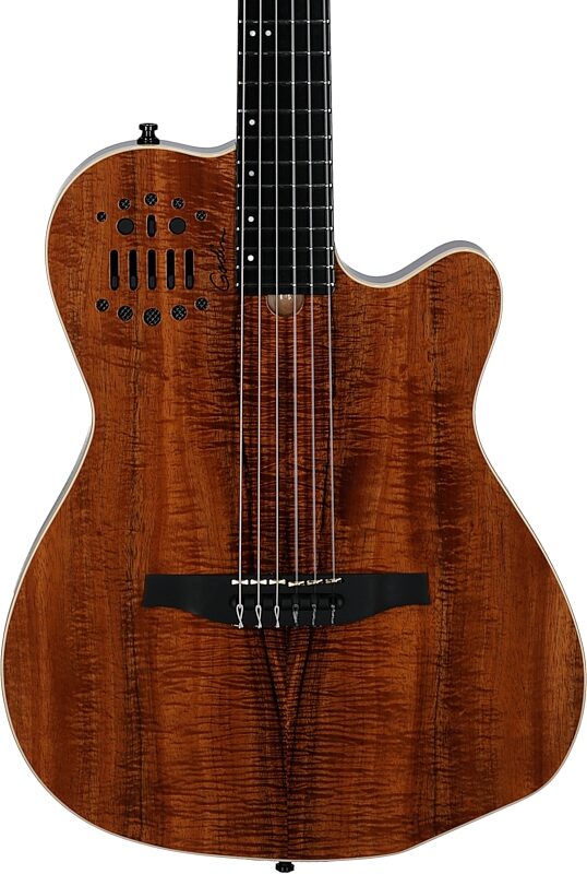 Godin ACS Nylon Koa Extreme HG Acoustic-Electric Guitar (with Gig Bag), New, Serial Number 23304980, Body Straight Front
