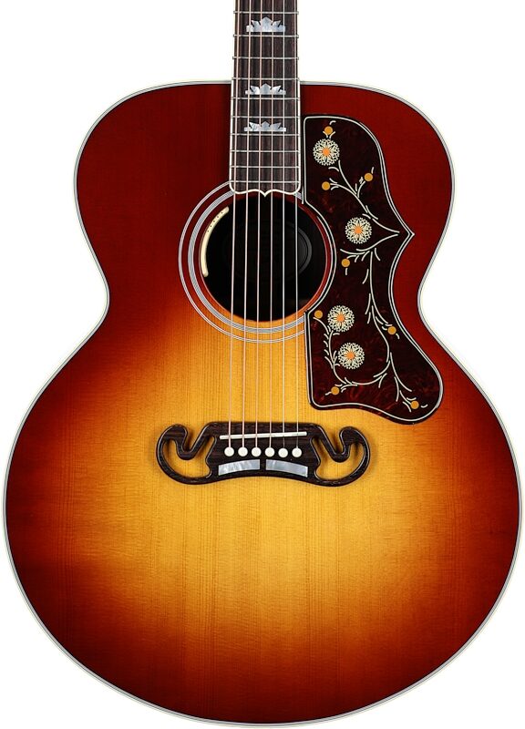 Gibson SJ-200 Standard Rosewood Jumbo Acoustic-Electric Guitar (with Case), Rosewood Burst, Serial Number 20654001, Body Straight Front