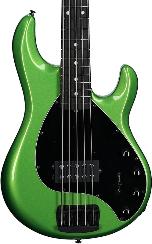 Ernie Ball Music Man StingRay 5 Special Electric Bass, 5-String (with Case), Kiwi Green, Serial Number K03250, Body Straight Front