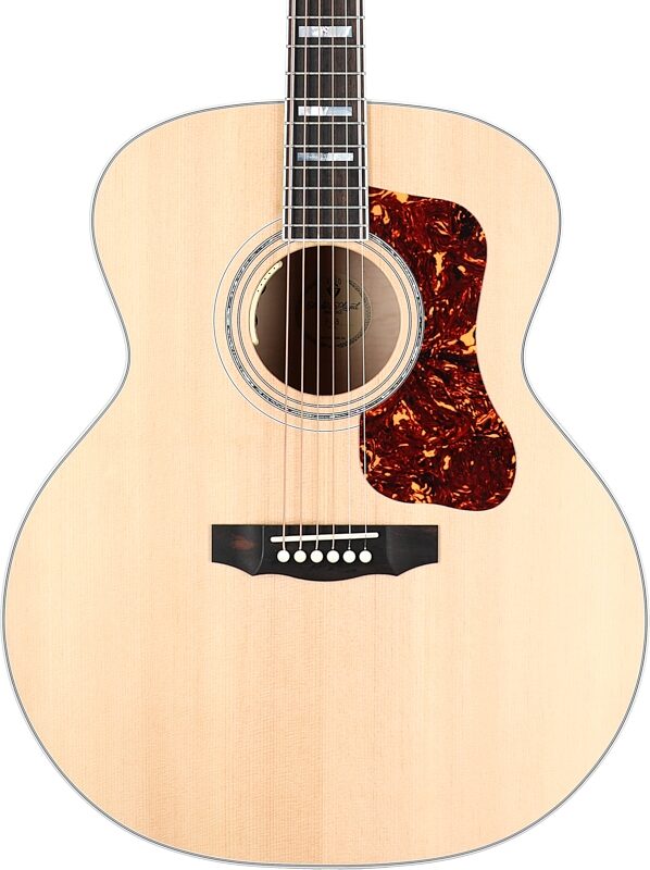 Guild F-55E Jumbo Maple Acoustic-Electric Guitar (with Case), Natural, Serial Number C240215, Body Straight Front