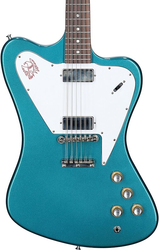 Gibson Custom Shop 1965 Non-Reverse Firebird V Electric Guitar, 12-String, Aqua, Serial Number CS401108, Body Straight Front