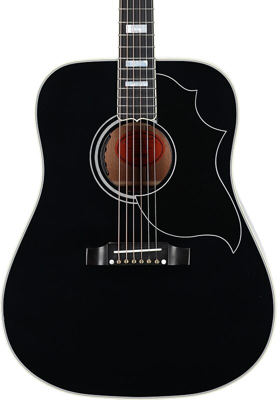 Gibson Hummingbird Custom Acoustic-Electric Guitar (with Case), Ebony, Serial Number 20604015, Body Straight Front